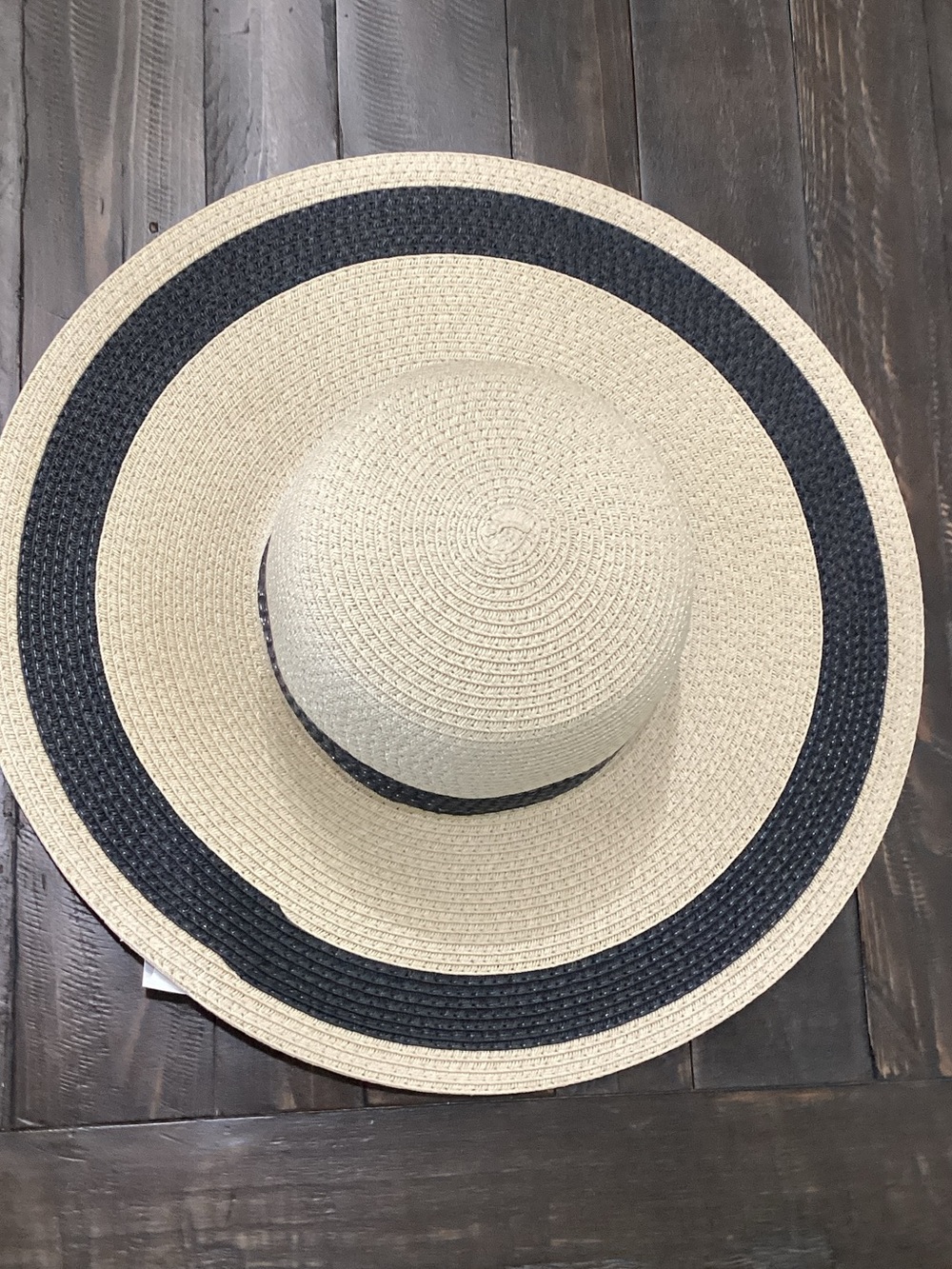 Shade & Shore Wide Brim Straw Sun Hat in Natural and Black
